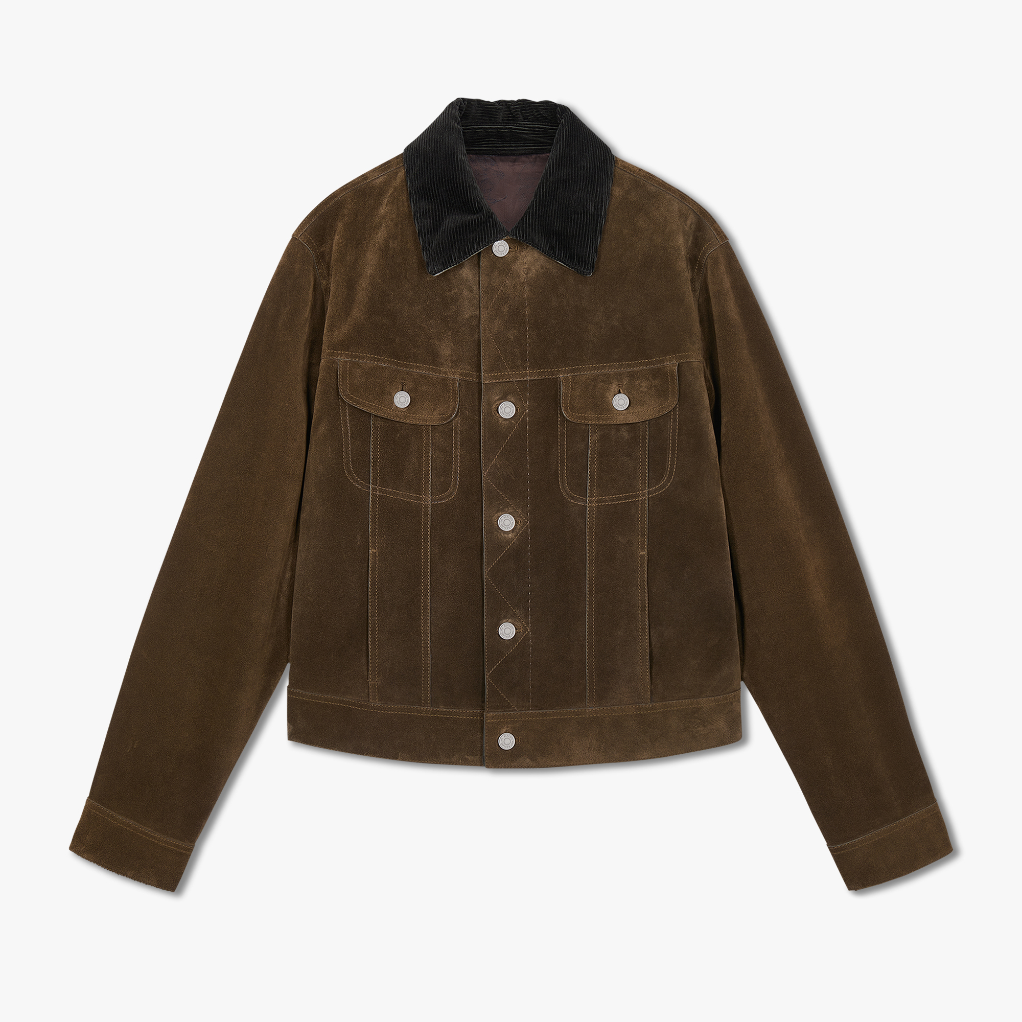 Denim jacket cheap suede collar