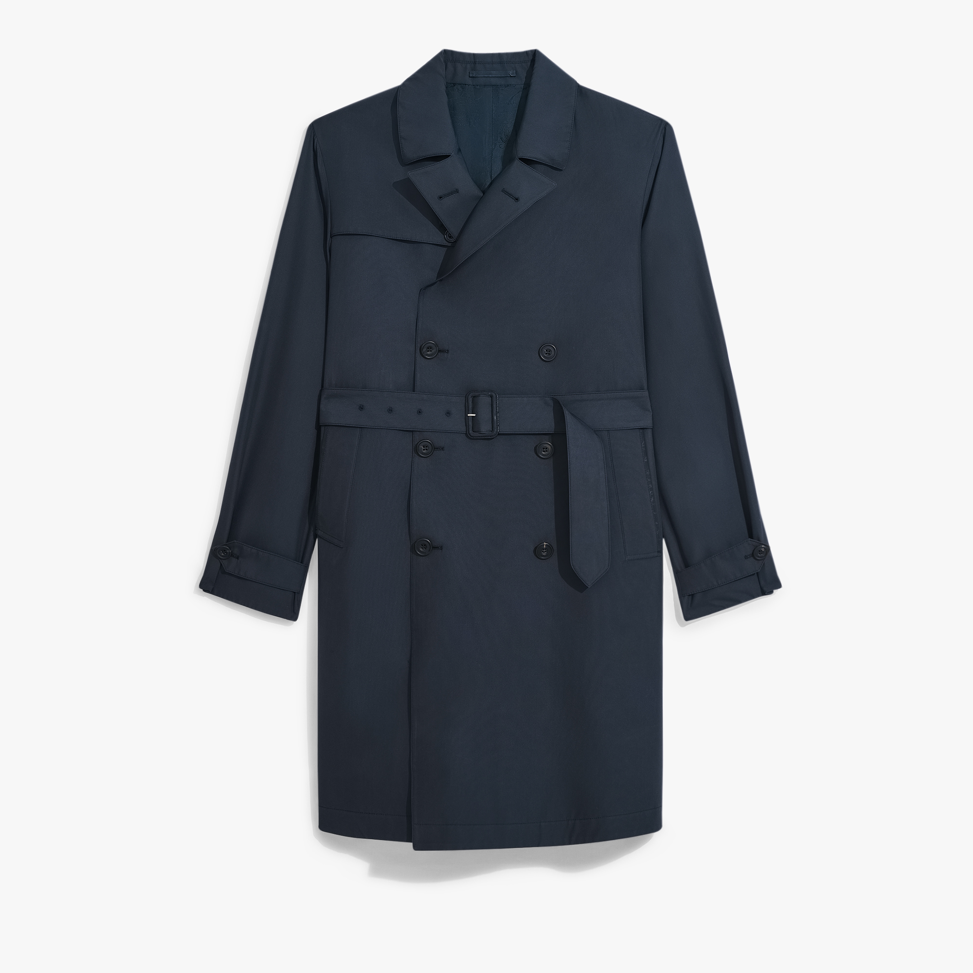 Technical Silk Light Trench, COLD NIGHT BLUE, hi-res