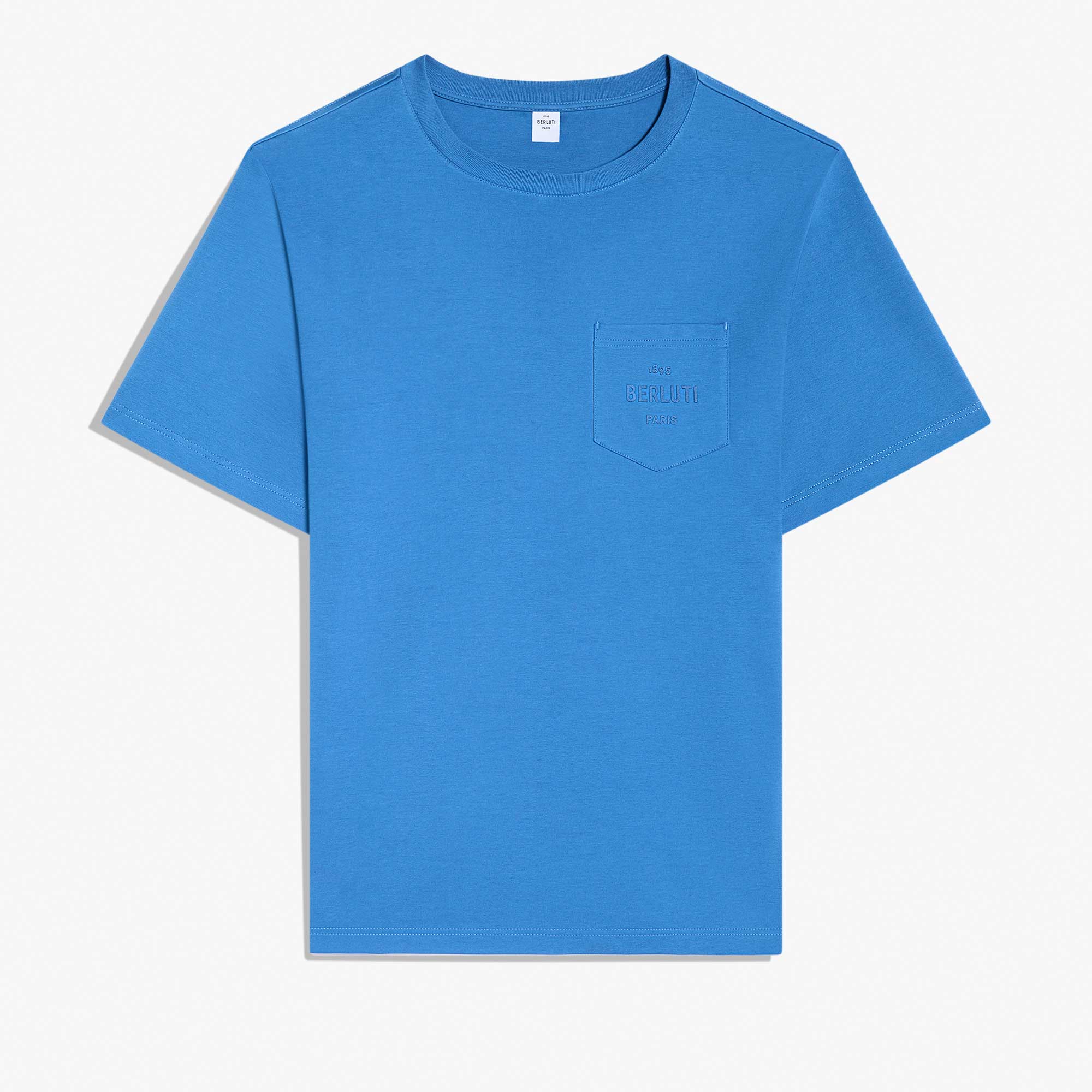 로고 포켓 T-셔츠, BLUE HAWAI, hi-res