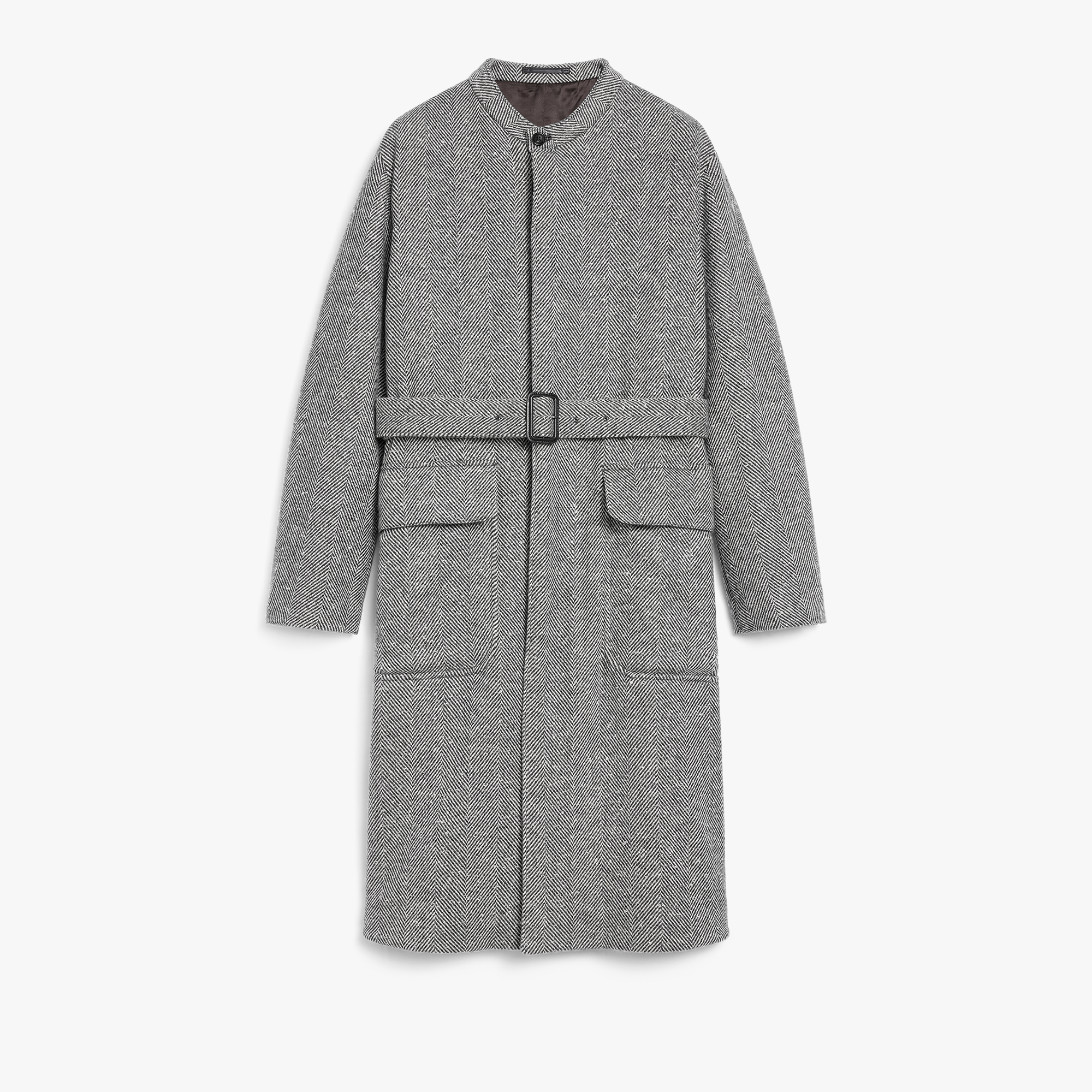 Herringbone Forestière Coat, GREY MELANGE, hi-res