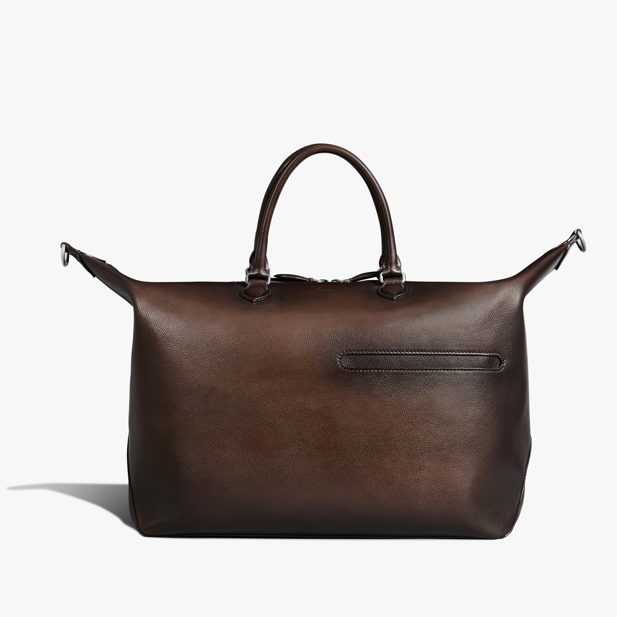 Toujours Soft Zipped Bag Leather Travel Bag, SOFT BROWN, hi-res