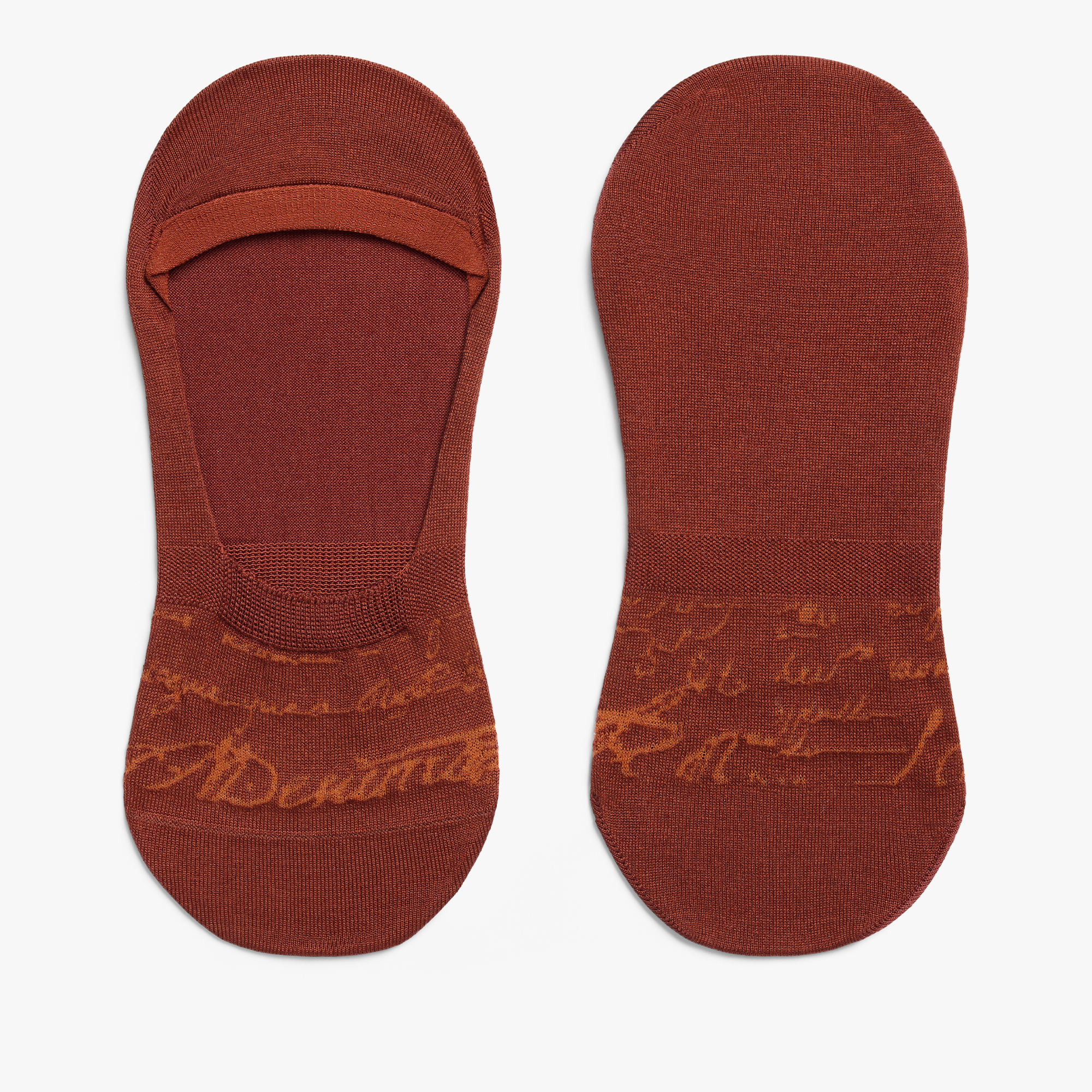 Shadow Cotton Ghost Socks, BRICK BROWN, hi-res