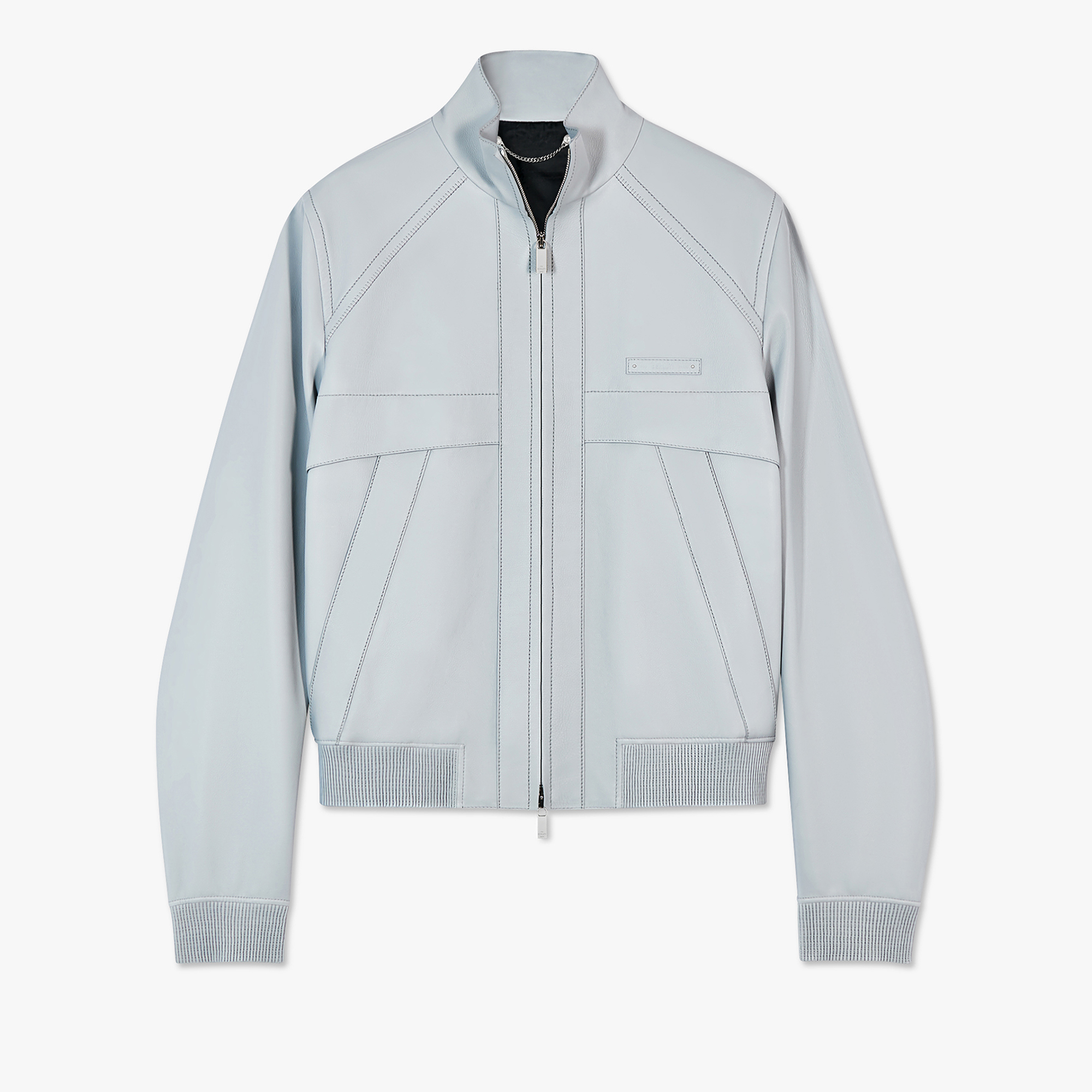 Light Leather Blouson, ICY GREY, hi-res