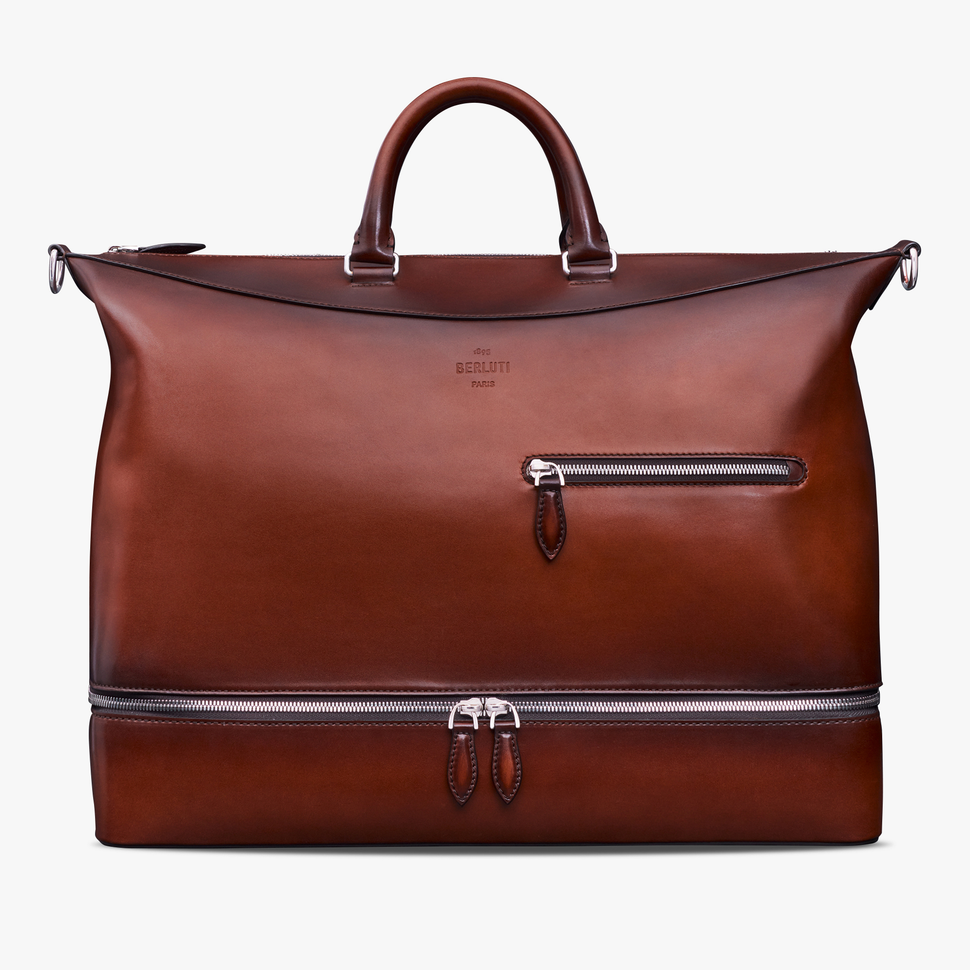 Viaggio Leather Travel Bag, CACAO INTENSO, hi-res