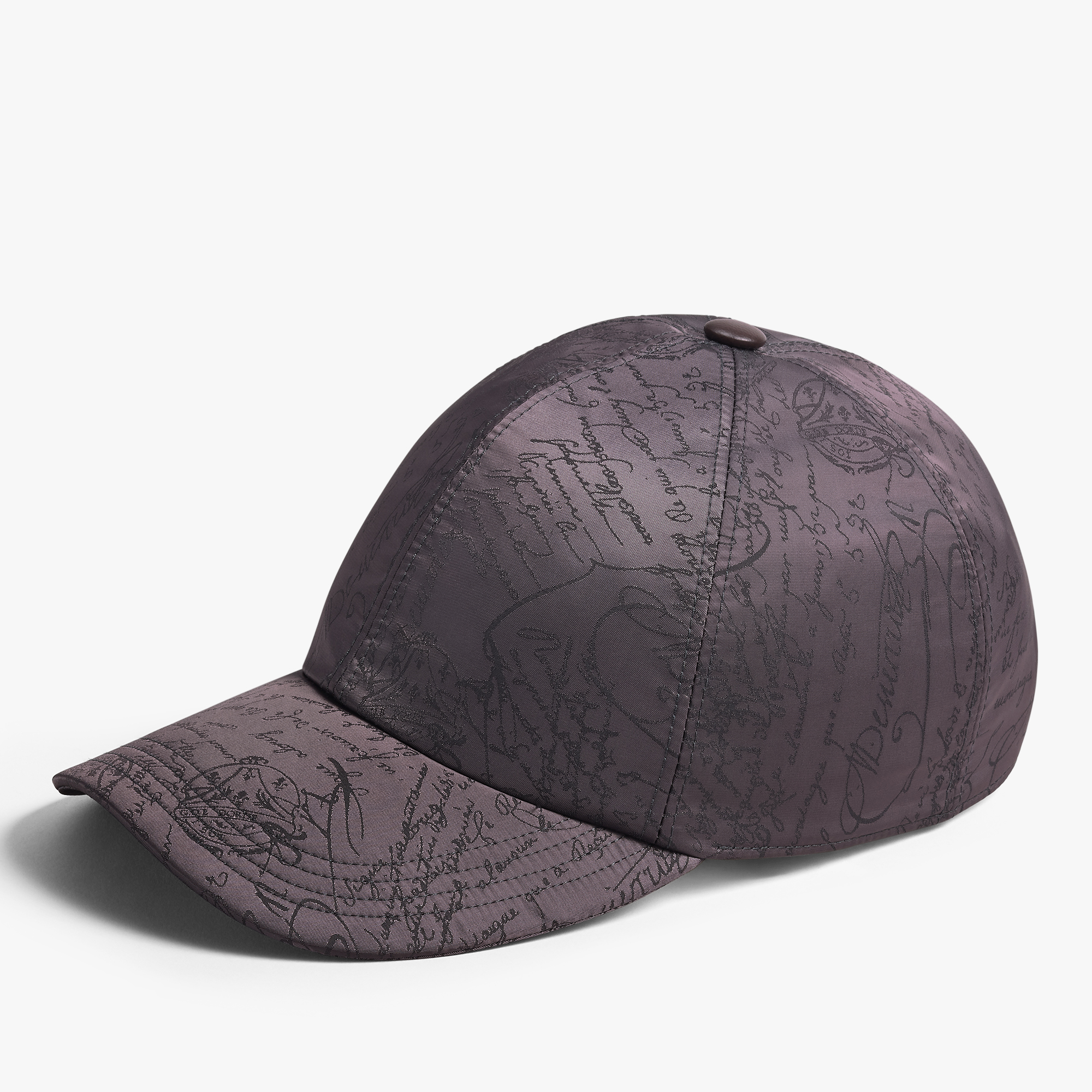 Nylon Scritto Baseball Cap, WARM GREY, hi-res