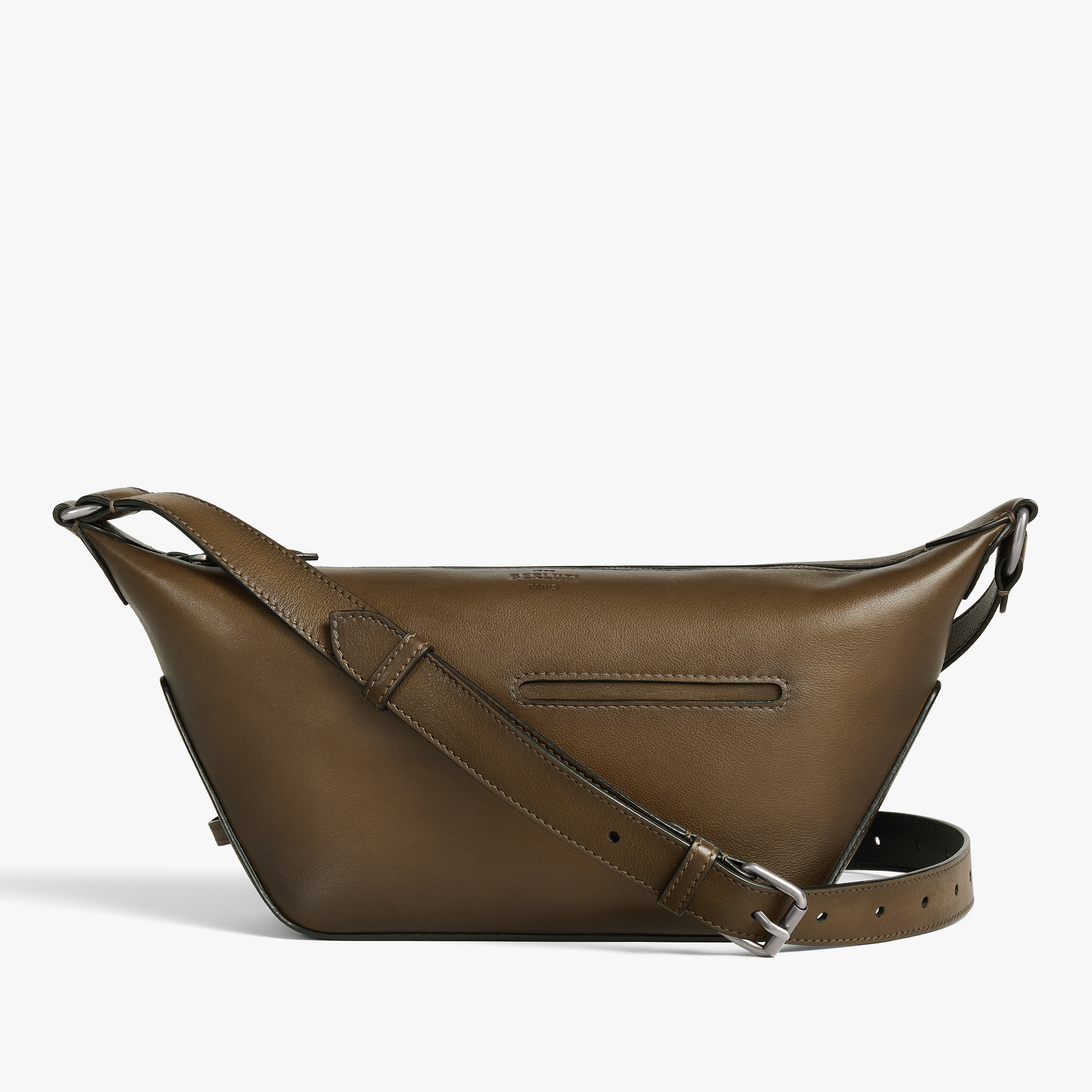 Toujours Soft Zipped Hobo XS In Leather, DARK KAKI, hi-res