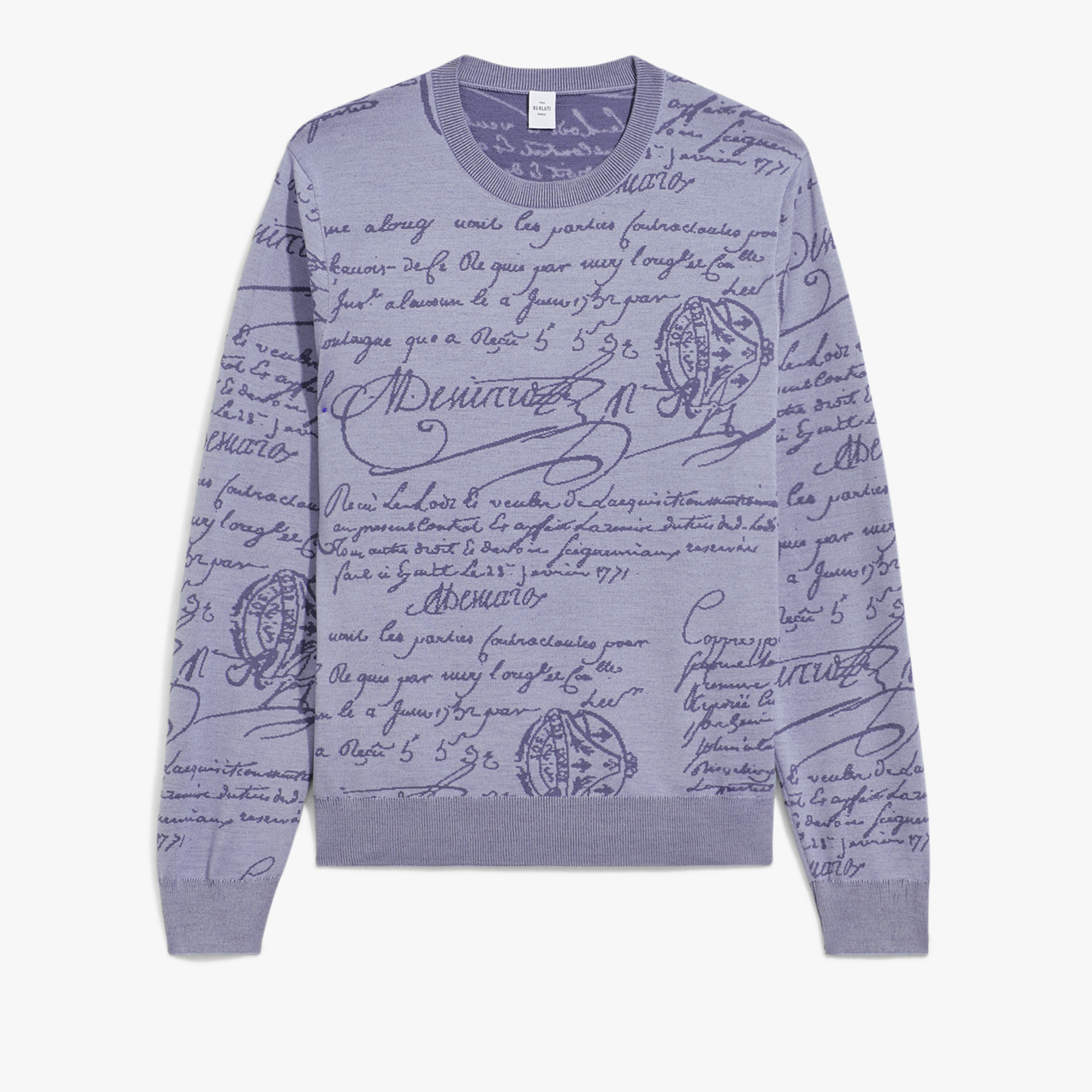 Classic Scritto Crewneck, SEASIDE GREY, hi-res