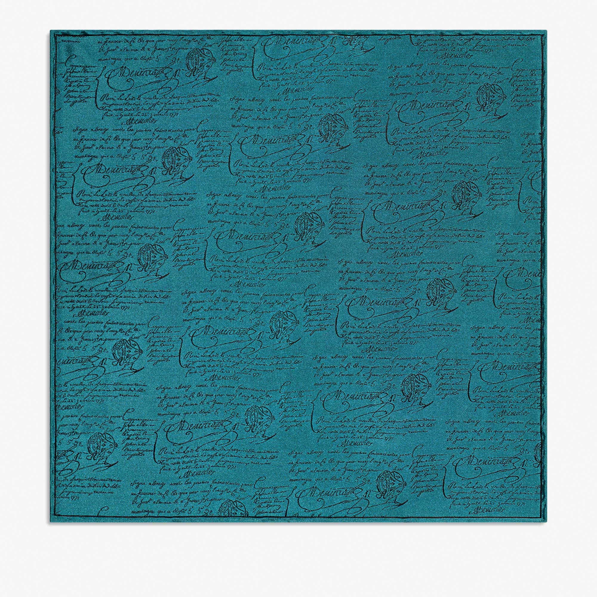 Scritto Handkerchief, DEEP EMRALD BLUE, hi-res