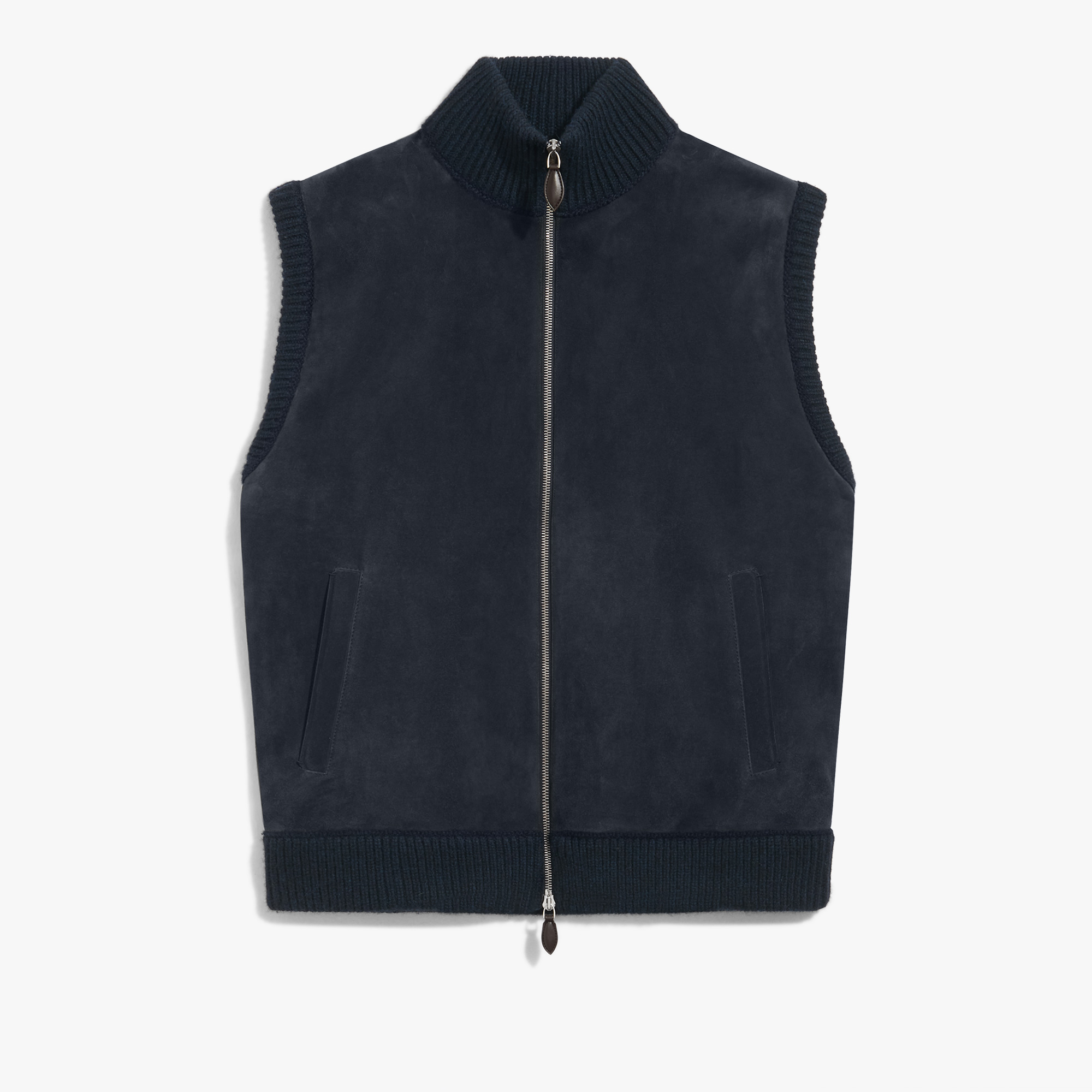 Suede & Cashmere Bodywarmer, ANTHRACITE MELANGE, hi-res
