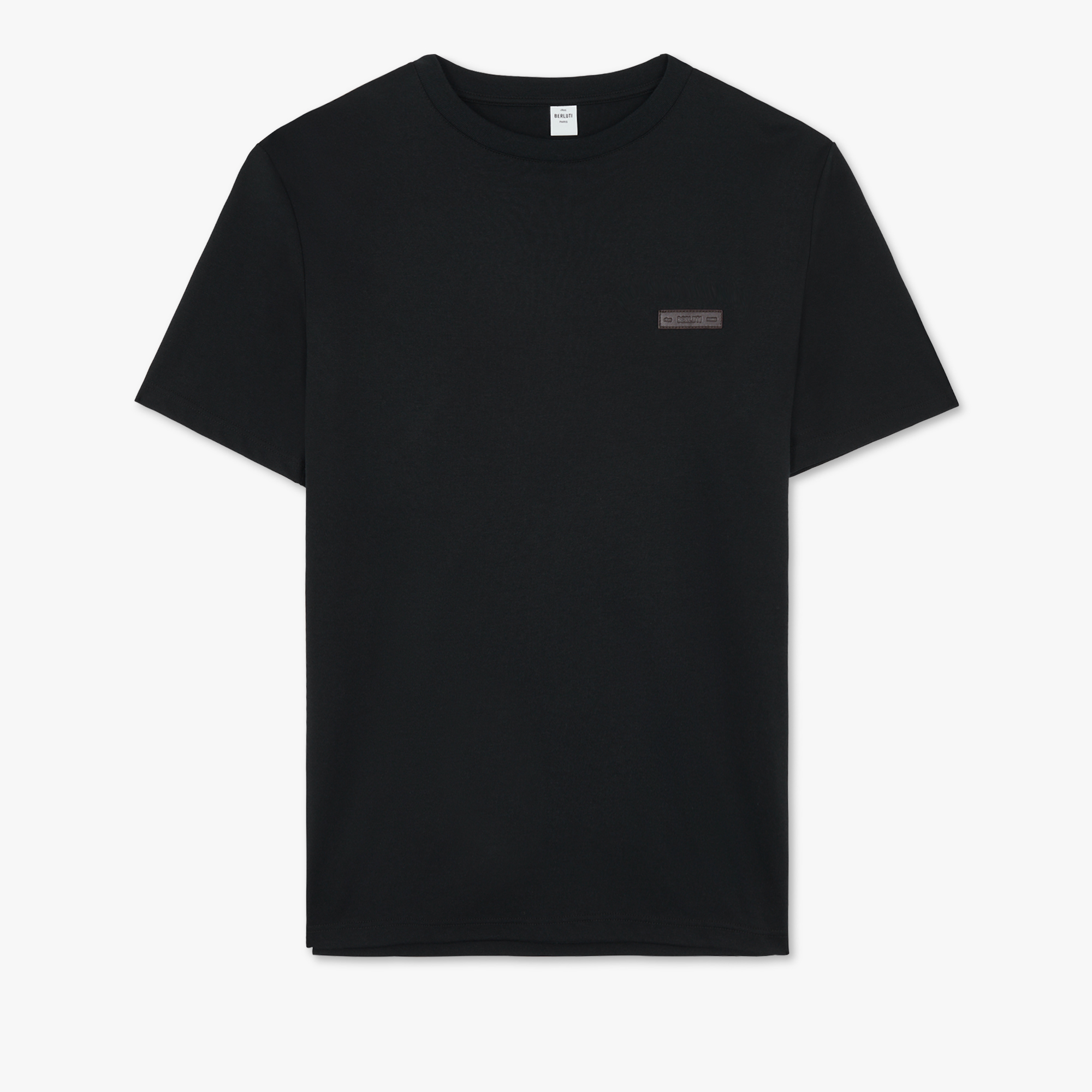 Leather Tab T-Shirt, NOIR, hi-res