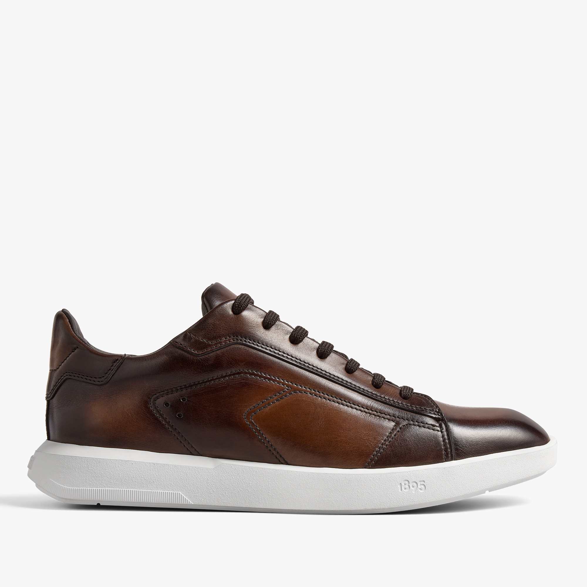 Stellar Venezia Calf Leather Sneaker, MARRONE INTENSO, hi-res