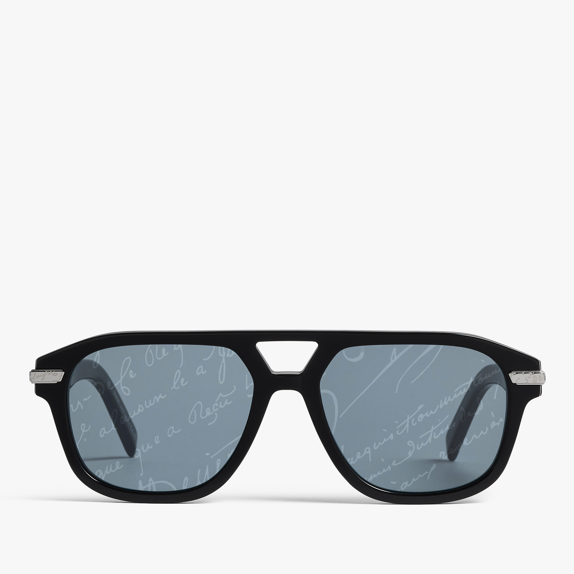 Flare Acetate Sunglasses, BLACK + GREY SCRITTO SILVER, hi-res